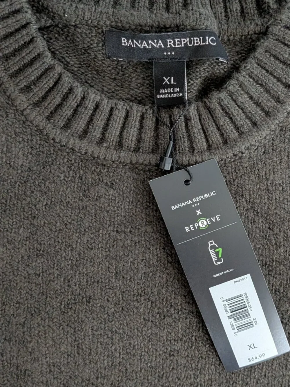 NWT Banana Republic Cozy Sweater Crewneck Pullover Mistletoe Green XXL